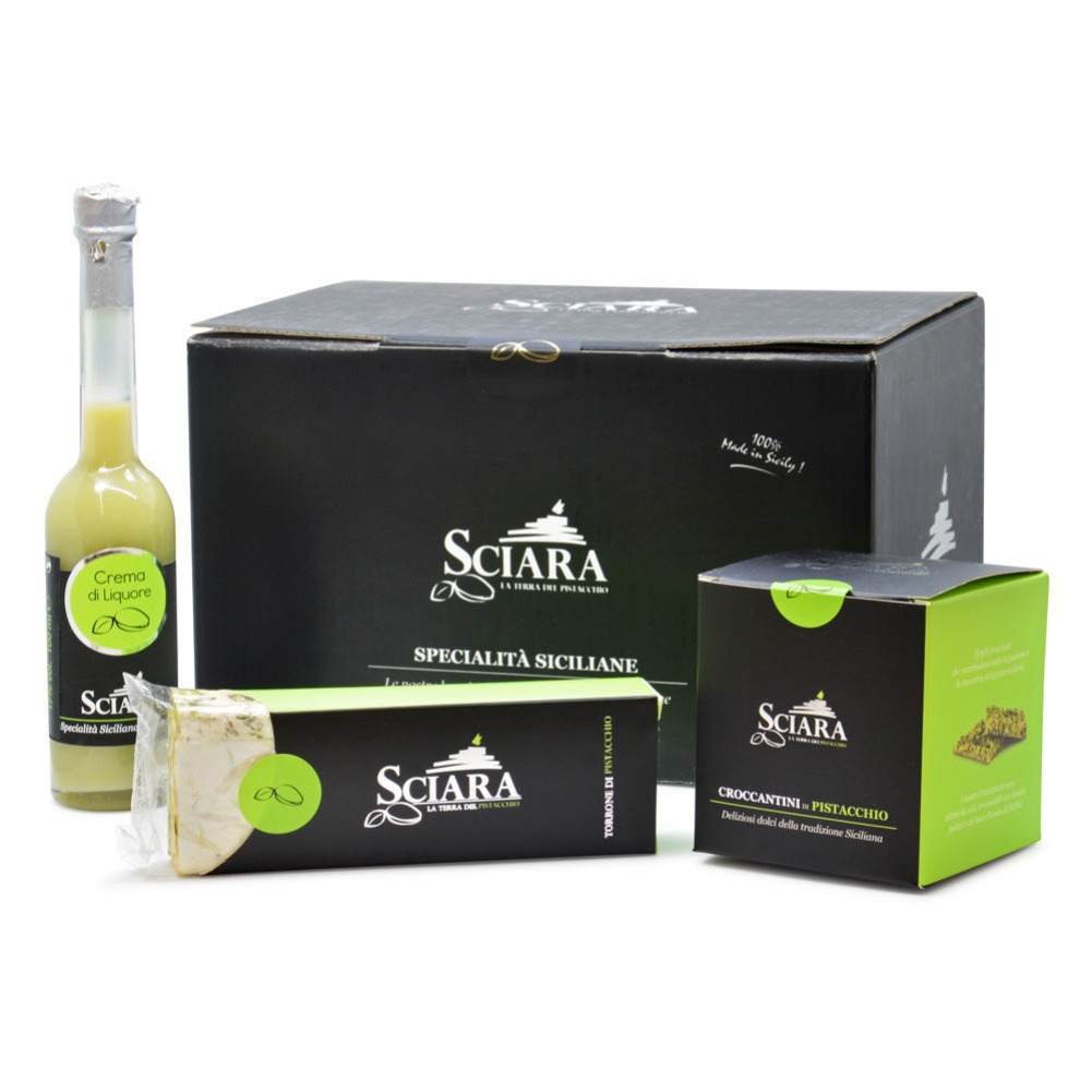 Box Pistacchio - Dessert: Crema di Liquore, Croccantini, Torrone morbido