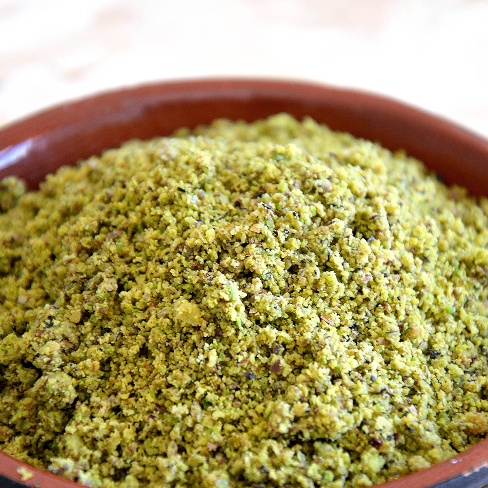 tritato di pistacchio, detto anche farina di pistacchio Sciara Bronte