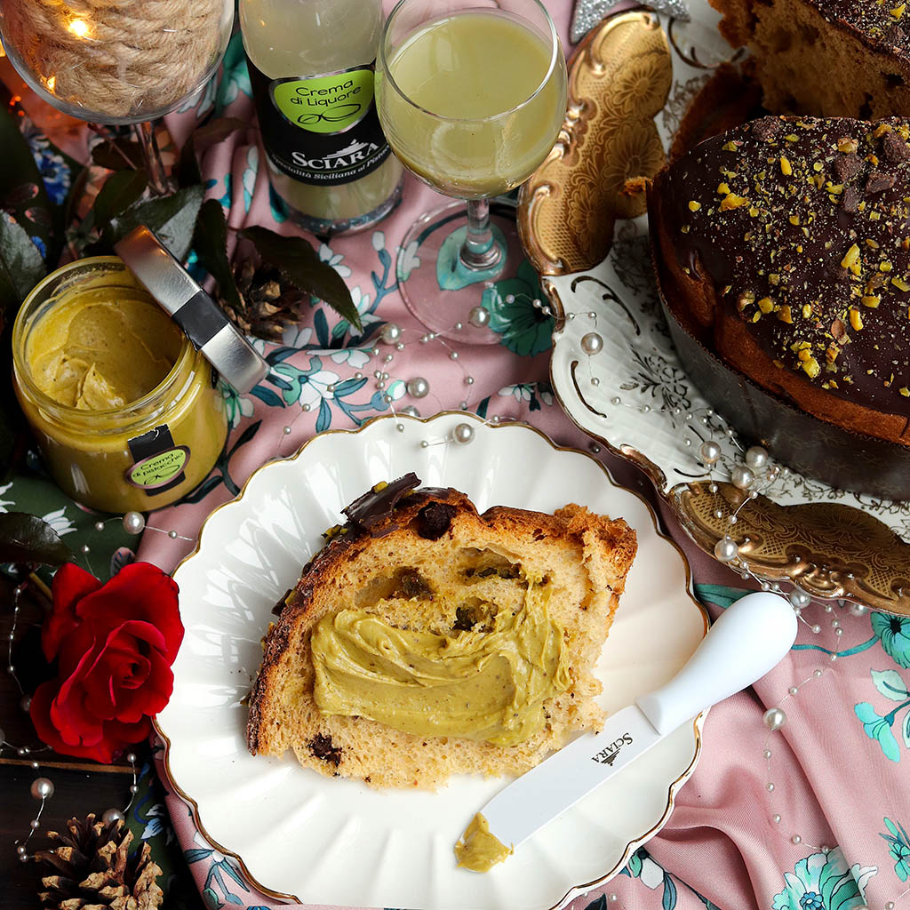 Panettone Pistacchio e "Cioccolato di Modica IGP" Sciara Bronte