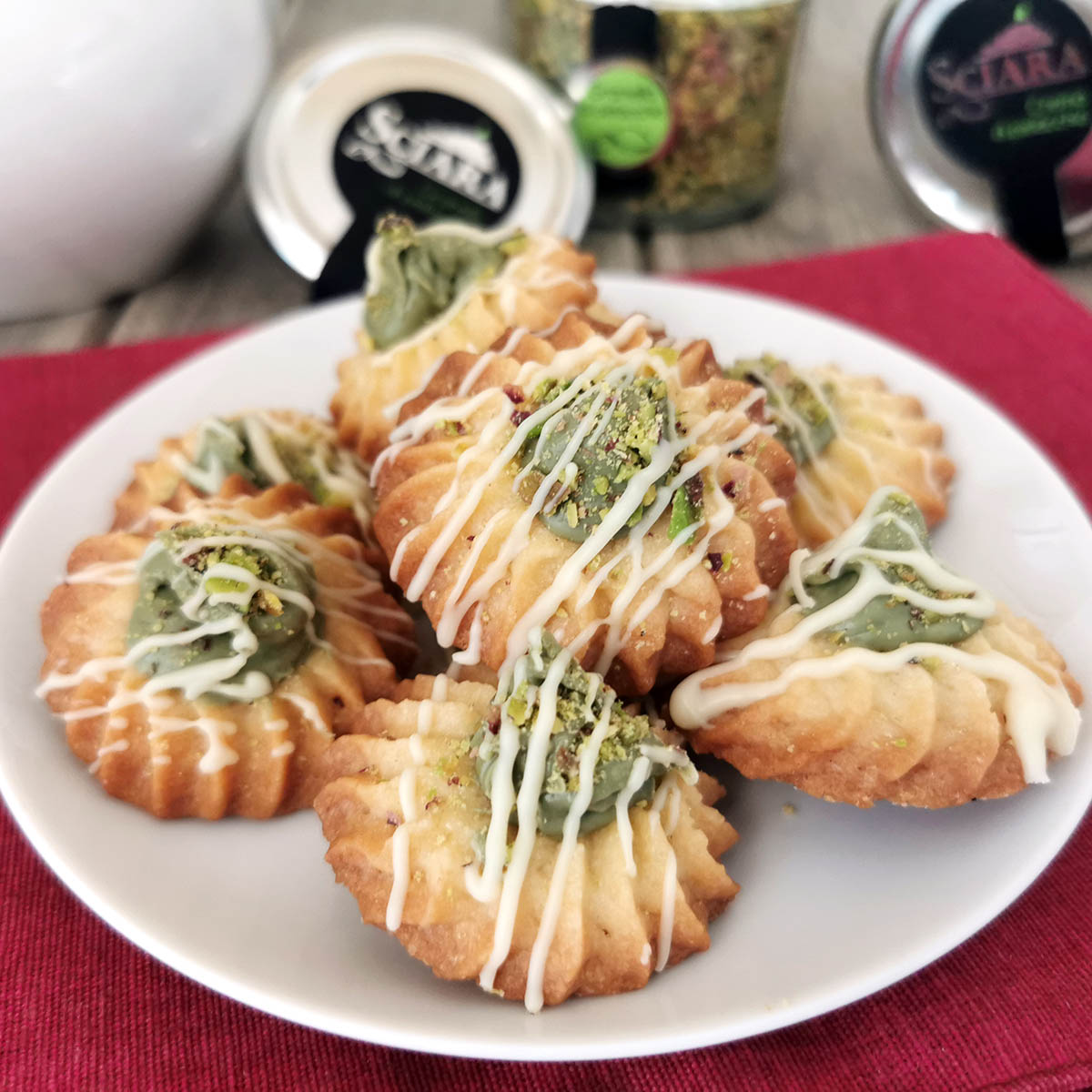 Biscotti al pistacchio e cioccolato bianco